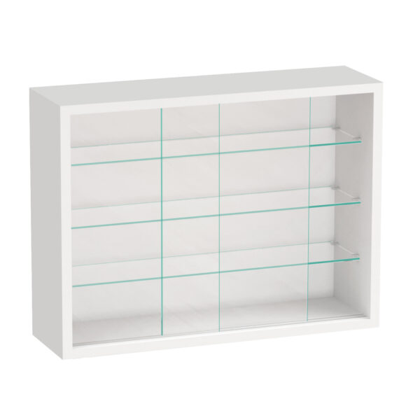 Vitrine murale suspendue sur pied - portes coulissantes - 50 x 40 x 13 cm - VDD World