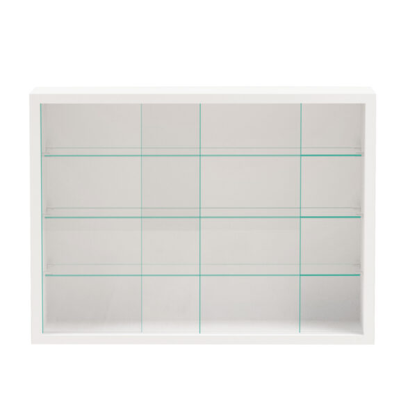 Vitrine murale suspendue sur pied - portes coulissantes - 50 x 40 x 13 cm - VDD World