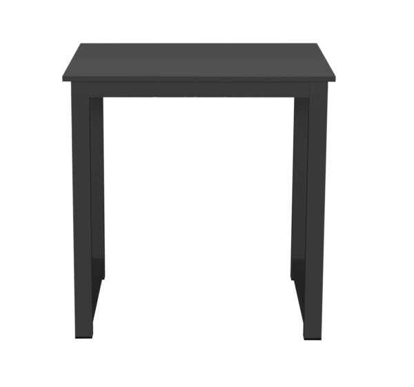 Table de cuisine - table bureau - 75 cm x 75 cm - noir - VDD World