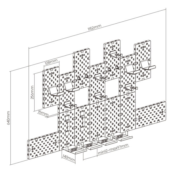 Accessoires de jeu système de rangement modulaire pour contrôleur, console, jeux et casque d'écoute - VDD World