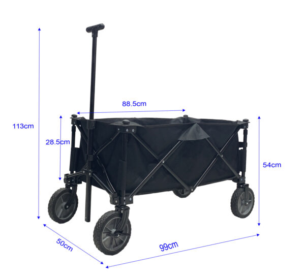 Diable pliable - roues pleines rotatives - plaque de fond - cadre robuste - chargeable 80 kg - VDD World