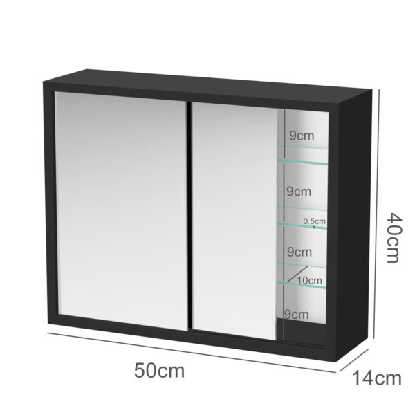 VDD Armoire à pharmacie - armoire de toilette au-dessus du lavabo - 50 x 40 x 14 cm - VDD World