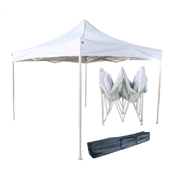 Tente de fête BLANCHE 3m x 3m pliable - VDD World