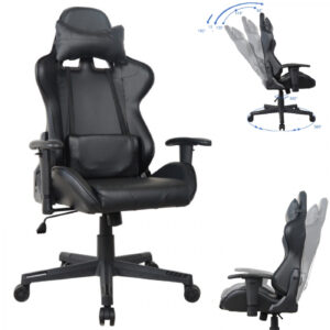 Chaise de bureau chaise gaming Thomas - chaise style gaming racing - noir