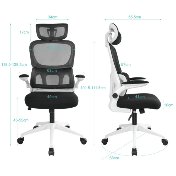 Chaise de bureau - réglable en hauteur - ergonomique - VDD World