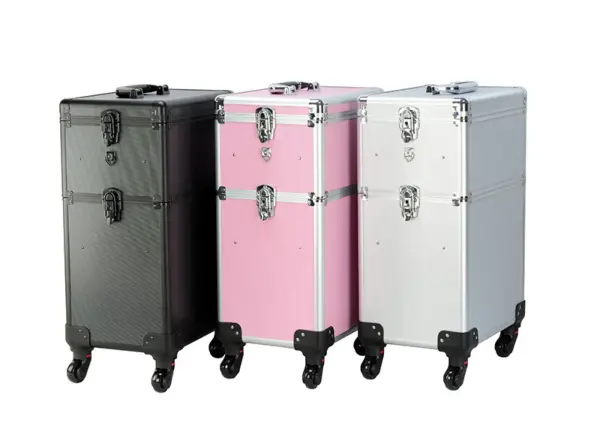 Valise de coiffure trolley - Valise de maquillage trolley - Valise de maquillage - Valise de beauté - VDD World FR