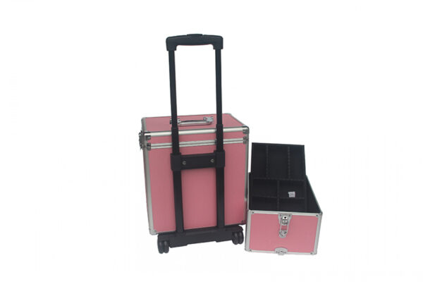 Maquillage Maquillage Valise Cosmétique Chariot Coiffure Beauty Case 4 en 1 Rose - VDD World