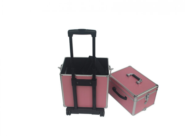 Maquillage Maquillage Valise Cosmétique Chariot Coiffure Beauty Case 4 en 1 Rose - VDD World