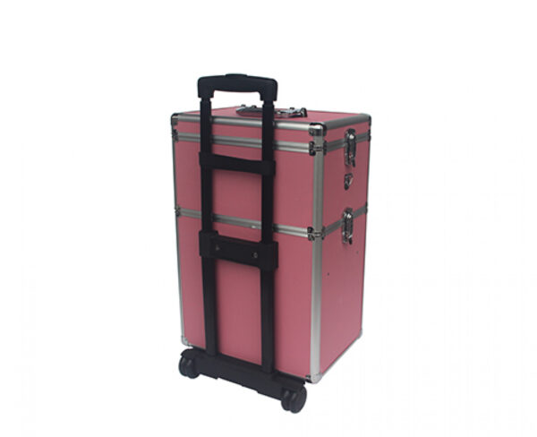 Maquillage Maquillage Valise Cosmétique Chariot Coiffure Beauty Case 4 en 1 Rose - VDD World