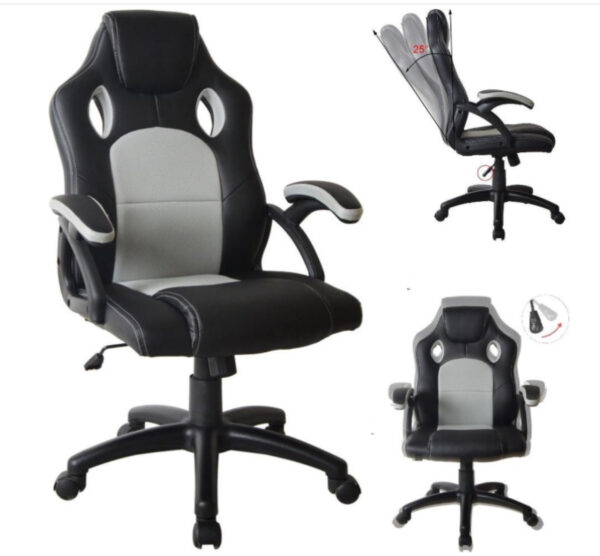 Chaise de bureau racing style gaming premium design Wouter bleu noir - VDD World