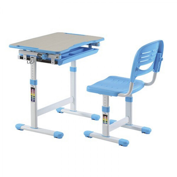 Bureau pour enfants avec chaise de bureau réglable en hauteur de manière ergonomique - VDD World