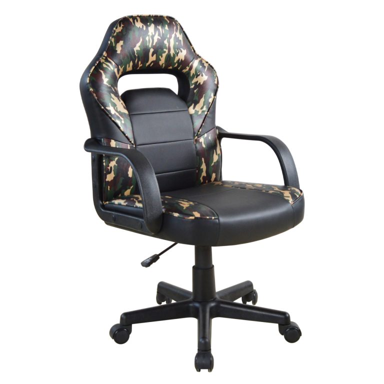 VDD Chaise De Bureau Thomas Junior - Chaise De Jeu Réglable - Camouflage