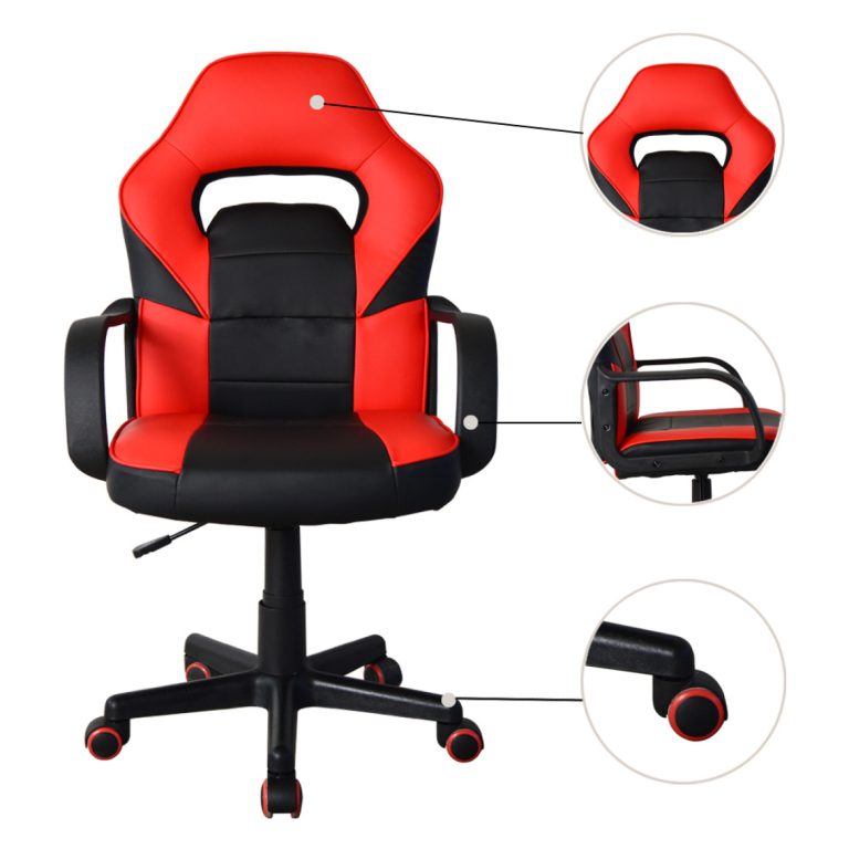 Chaise de bureau « Thomas » pour adolescents, couleur bleu/noir