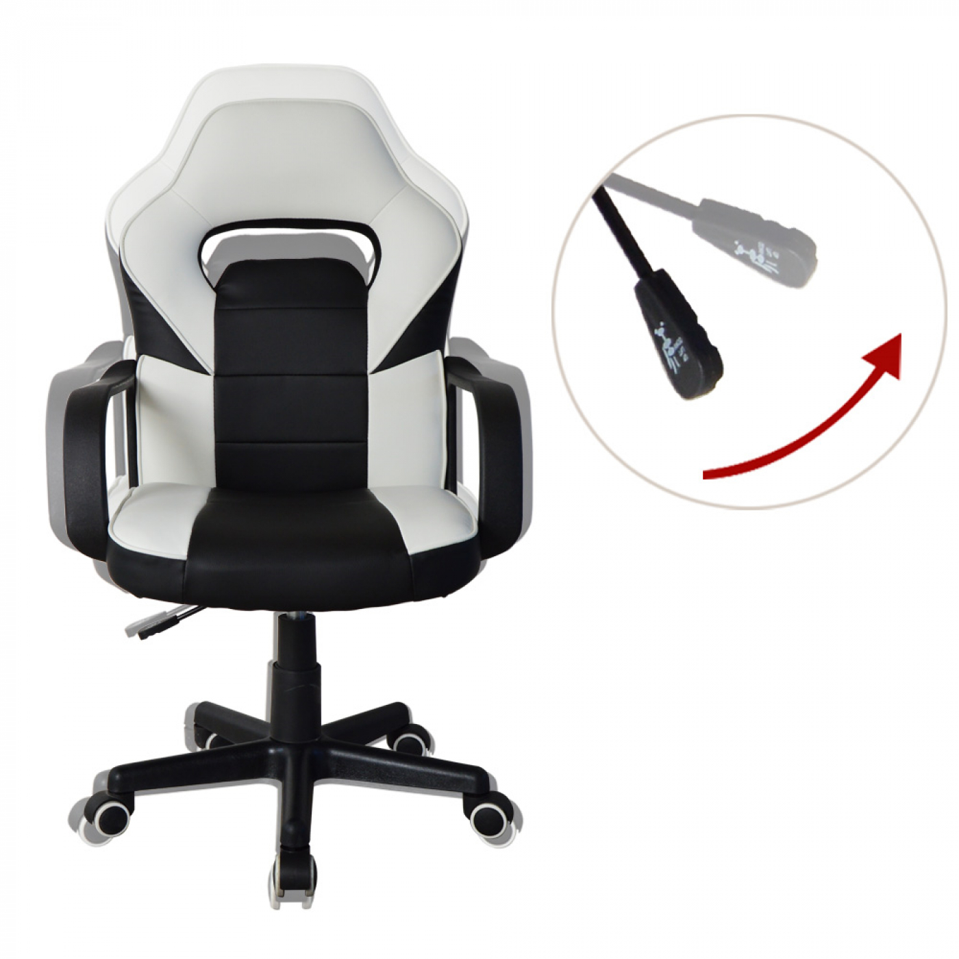 Chaise de bureau Thomas junior - chaise gamer style gaming racing - réglable en hauteur - VDD World FR Chaise de bureau Thomas junior - chaise gamer style gaming racing - réglable en hauteur - VDD World FR