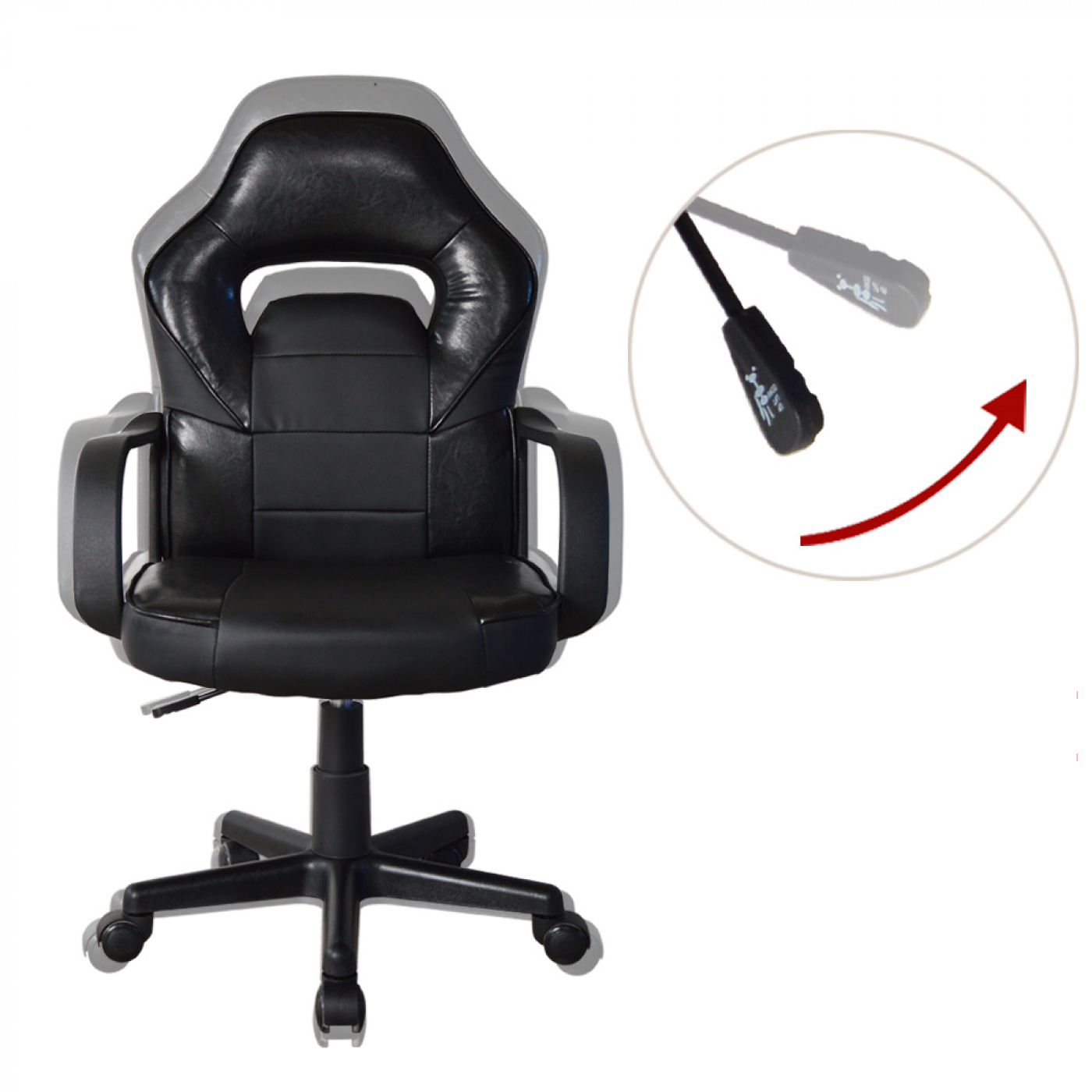 Chaise de bureau Thomas junior - chaise gamer style gaming racing - hauteur réglable - noir - VDD World FR Chaise de bureau Thomas junior - chaise gamer style gaming racing - hauteur réglable - noir - VDD World FR