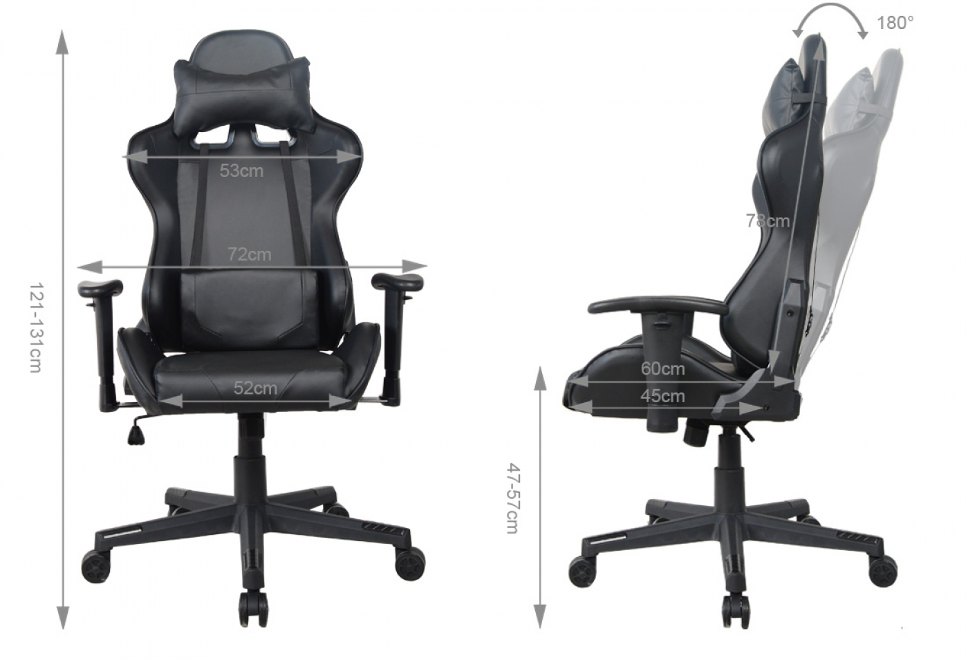 Chaise de bureau chaise gaming Thomas - chaise style gaming racing - noir - VDD World FR Chaise de bureau chaise gaming Thomas - chaise style gaming racing - noir - VDD World FR