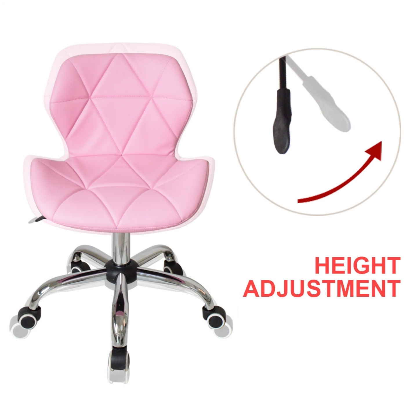 Chaise de bureau design moderne - fauteuil de direction - réglable en hauteur - rose - VDD World FR Chaise de bureau design moderne - fauteuil de direction - réglable en hauteur - rose - VDD World FR