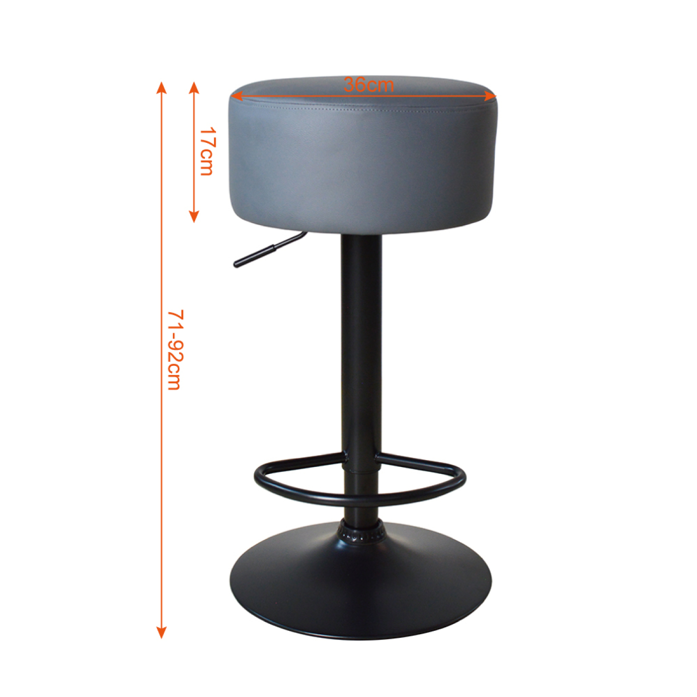 Tabourets de bar élégants avec siège gris et hauteur réglable - Chaise de cuisine - Ensemble de deux - VDD World FR Tabourets de bar élégants avec siège gris et hauteur réglable - Chaise de cuisine - Ensemble de deux - VDD World FR