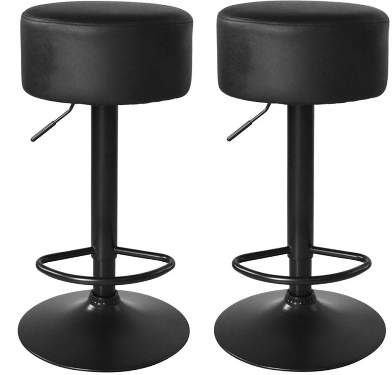 Tabouret de bar réglable en hauteur - Tabouret de bar - noir - chaise de cuisine