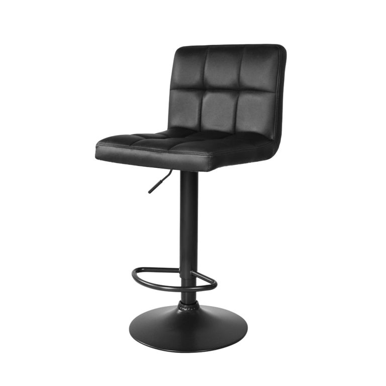 Chaise de bar noire – Élégante et réglable – Design moderne – Ensemble de deux tabourets de bar - image alternative