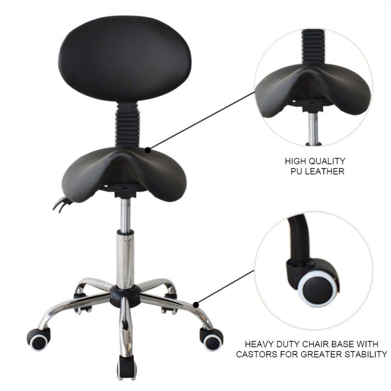 Dossier de tabouret de selle inclinable de manière ergonomique - tabouret de barbier - tabouret - image alternative