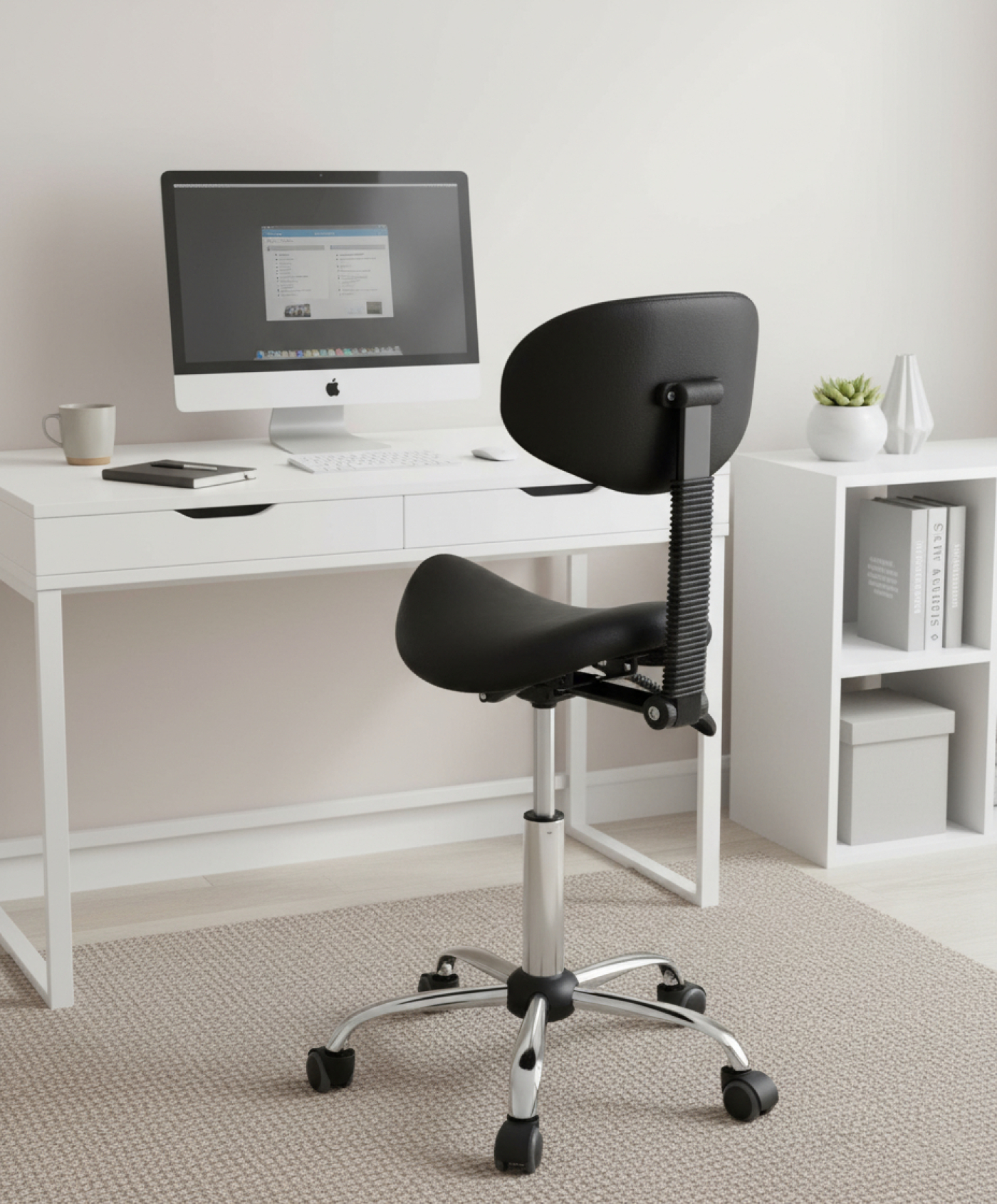 Tabouret selle ergonomique - tabouret de coiffure - tabouret de bar - hauteur réglable - dossier inc - VDD World FR Tabouret selle ergonomique - tabouret de coiffure - tabouret de bar - hauteur réglable - dossier inc - VDD World FR