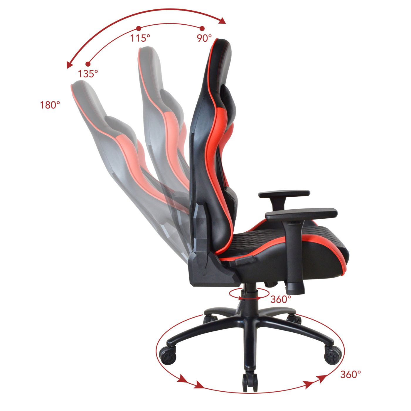 VDD Gaming - chaise de jeu pour les grands - rouge - noir - VDD World FR VDD Gaming - chaise de jeu pour les grands - rouge - noir - VDD World FR