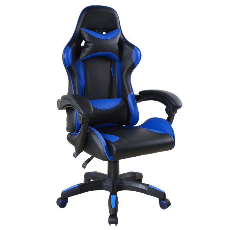 Chaise gaming Cyclone - chaise de bureau - chaise gaming racing - bleu noir - VDD World FR