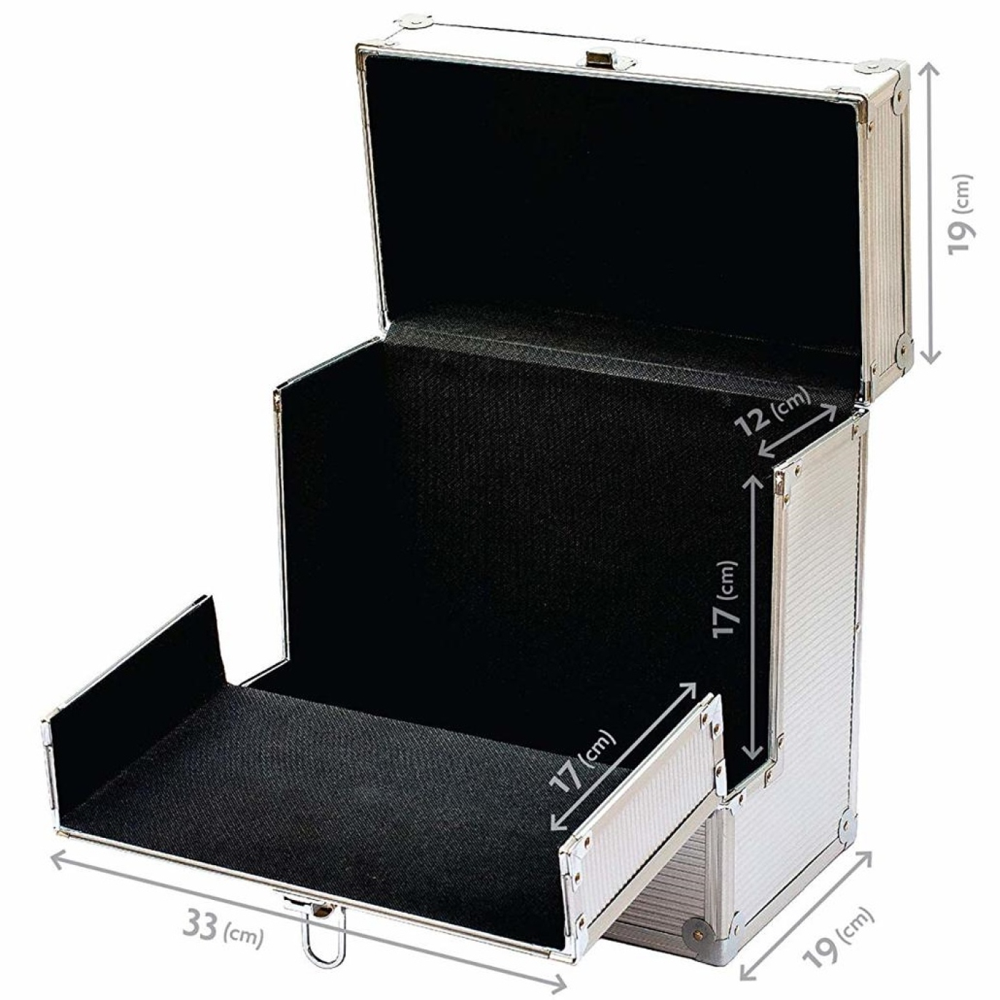 Vinyle LP case record case pour 40 pièces en aluminium argenté - VDD World FR Vinyle LP case record case pour 40 pièces en aluminium argenté - VDD World FR