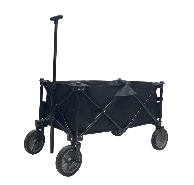 Diable pliable - roues pleines rotatives - plaque de fond - cadre robuste - chargeable 80 kg