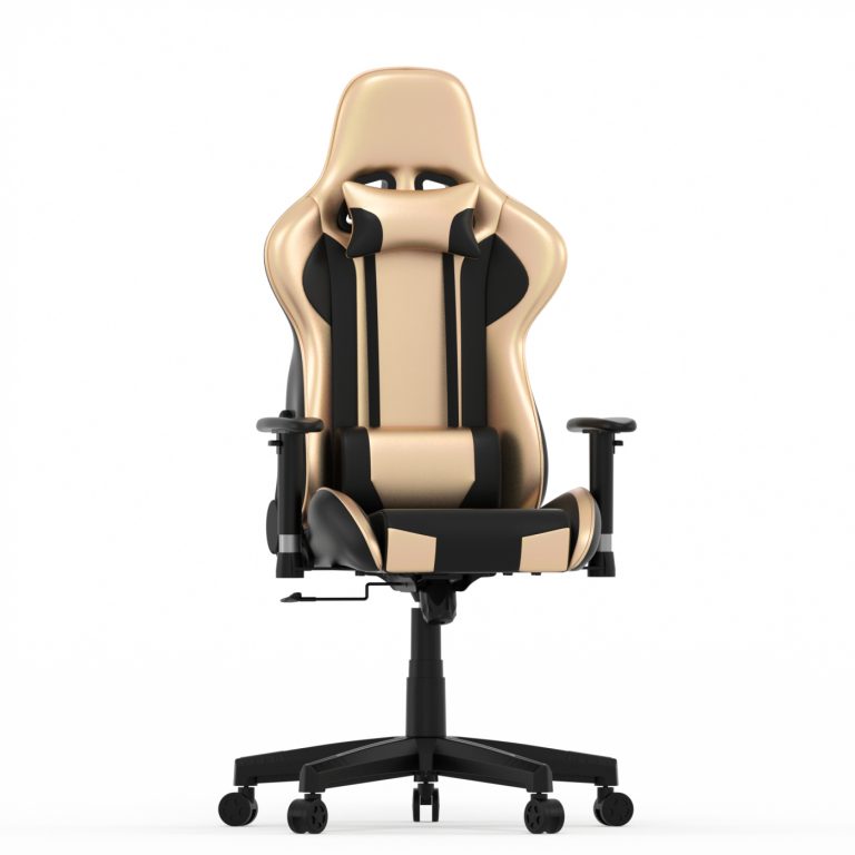 Chaise de jeu Goldgamer deluxe - chaise de bureau - chaise de jeu - or noir - image alternative