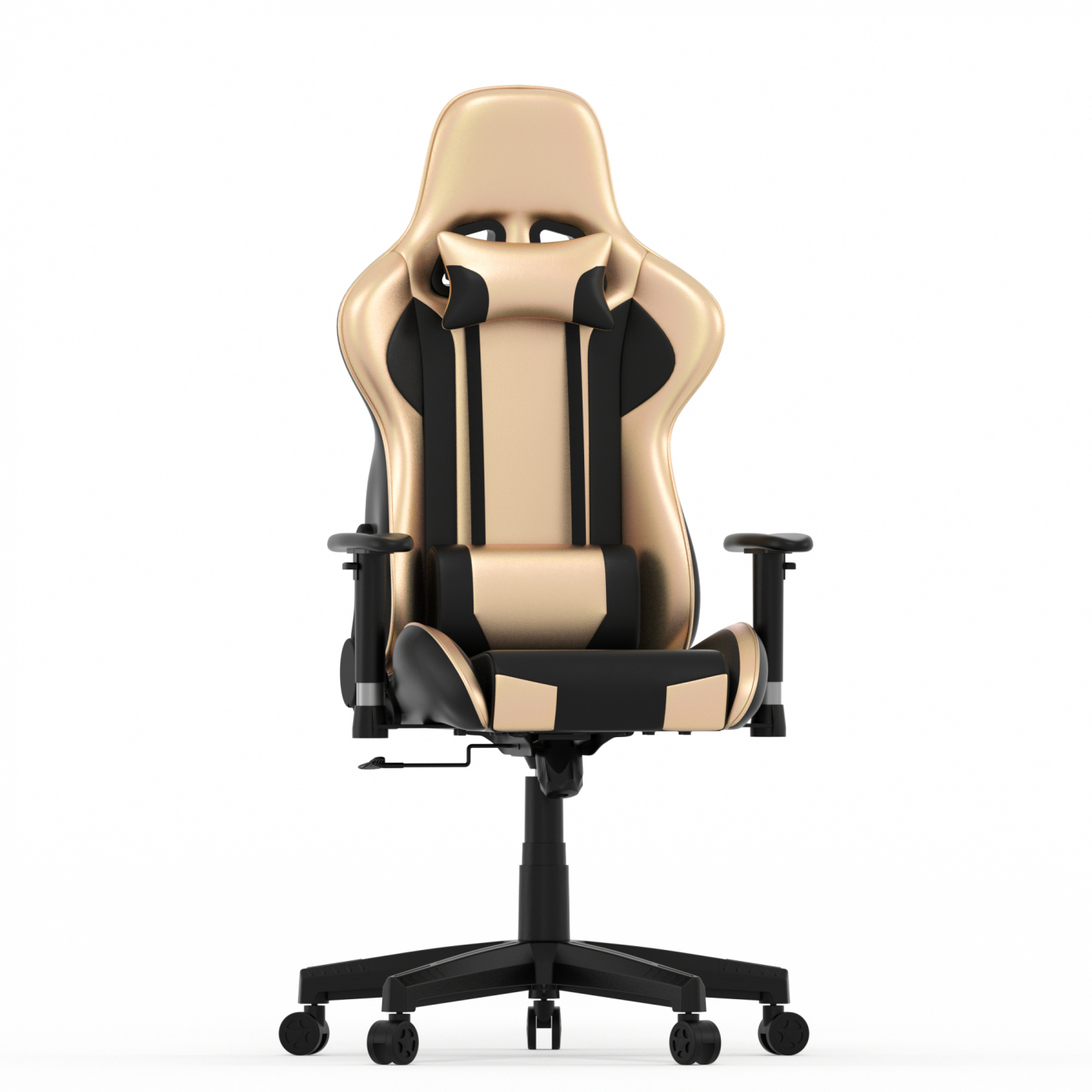 Chaise de jeu Goldgamer deluxe - chaise de bureau - chaise de jeu - or noir - image alternative