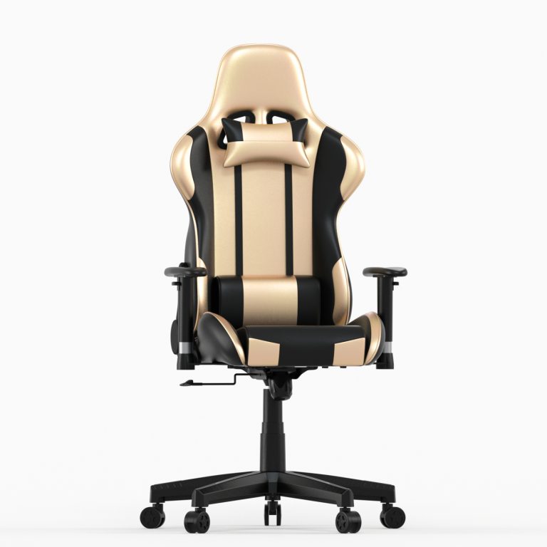 Chaise de jeu Goldgamer deluxe - chaise de bureau - chaise de jeu - or noir - image alternative