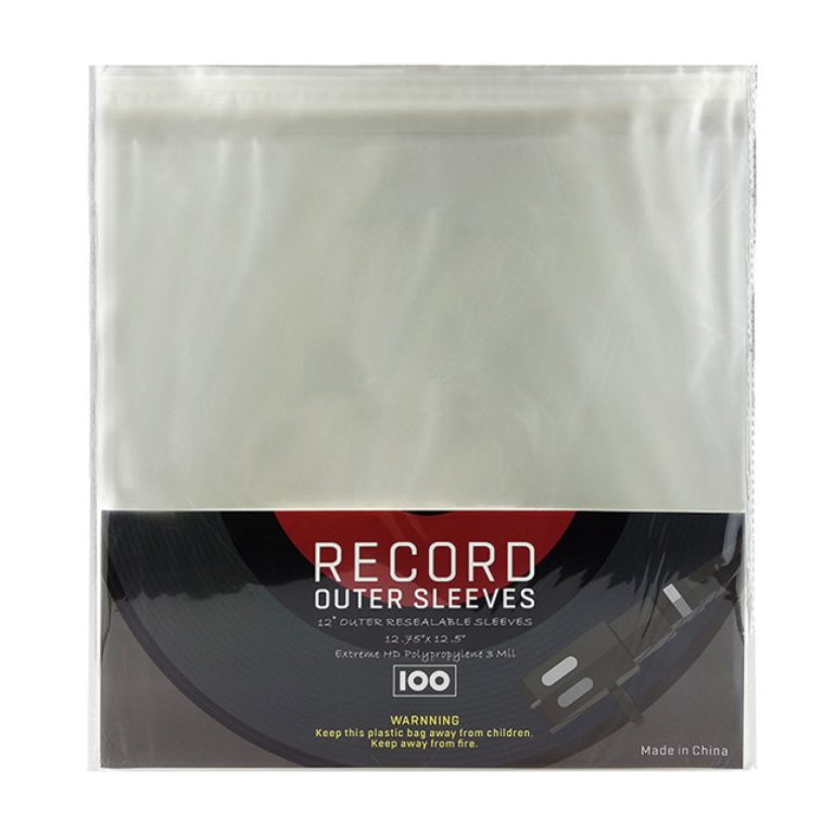 Pochettes de protection en vinyle LP pour disques 12 pouces - 100 pièces