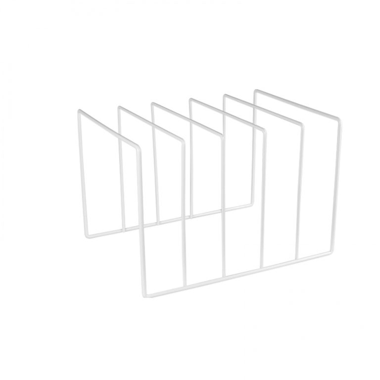Système de rangement métallique pour 50 à 60 vinyles - Blanc - image alternative