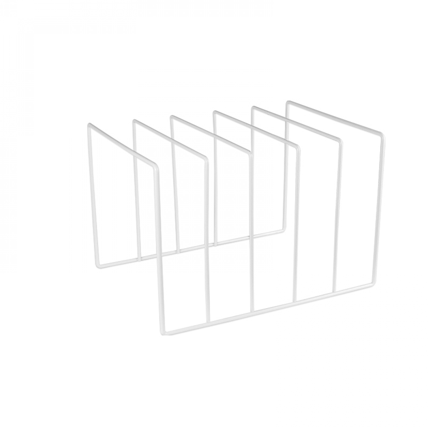 Système de rangement métallique pour 50 à 60 vinyles - Blanc - image alternative