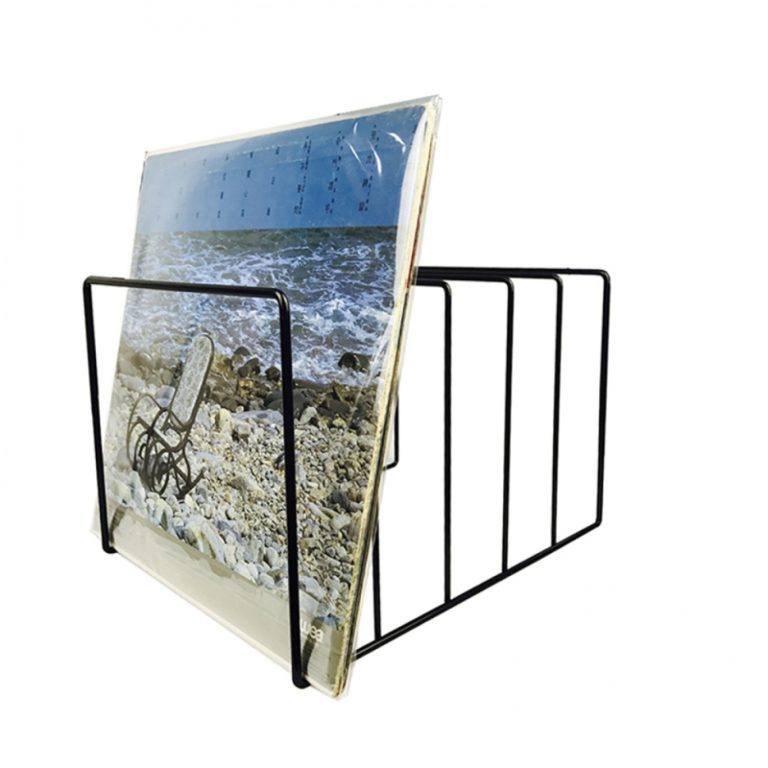 Rack de stockage design vinyle LP rack de disques pour 50 à 60 LPs vinyles de 12 pouces noir - image alternative