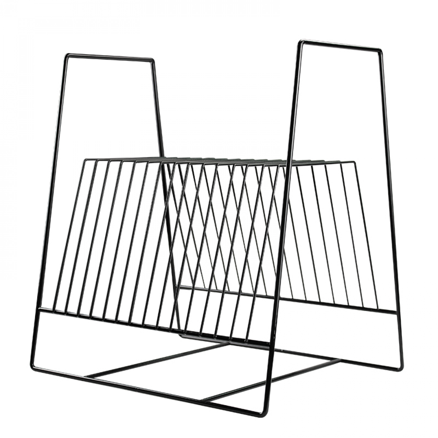 LP vinyl design rack de stockage record rack retro pour 60 à 70 vinyles LPs de 12 pouces noir - image alternative