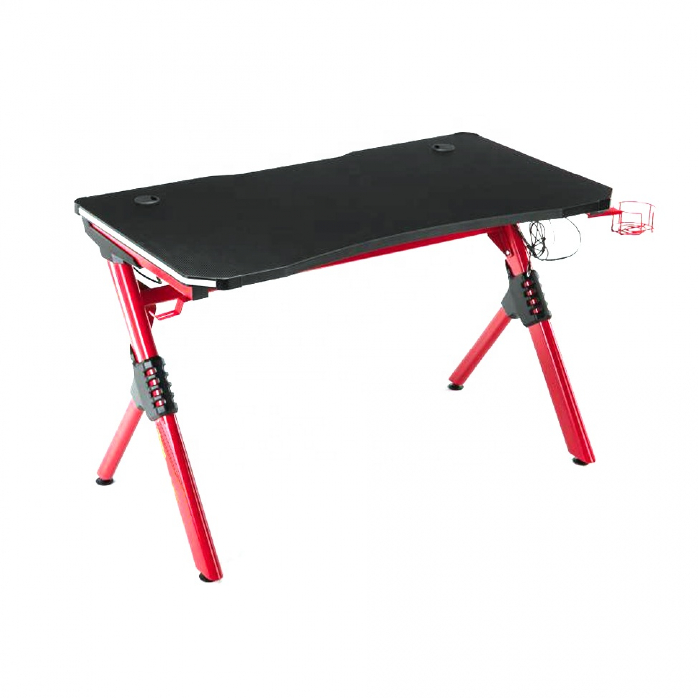 Bureau de jeu Table d'ordinateur Mistral - Bureau de jeu - Eclairage LED - 120 x 60 cm - image alternative