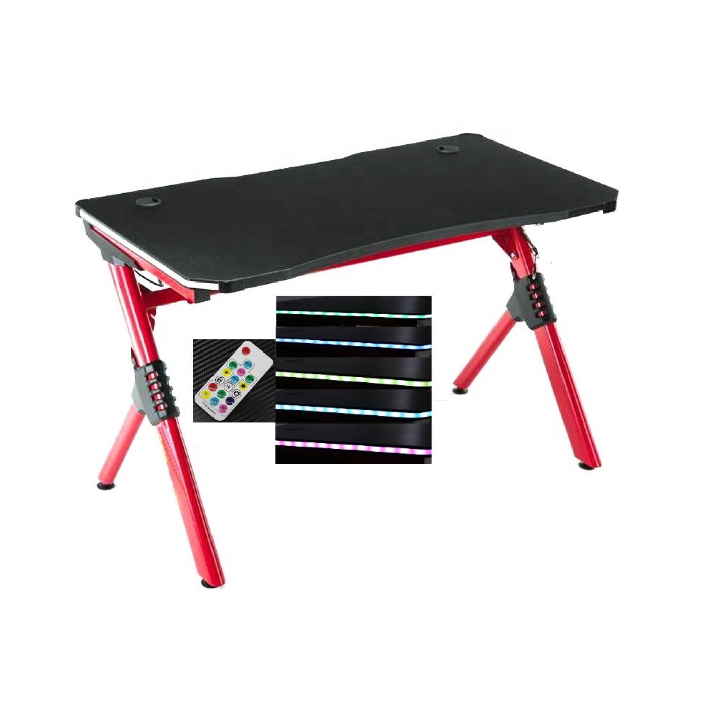 Bureau de jeu Table d'ordinateur Mistral - Bureau de jeu - Eclairage LED - 120 x 60 cm - VDD World FR Bureau de jeu Table d'ordinateur Mistral - Bureau de jeu - Eclairage LED - 120 x 60 cm - VDD World FR