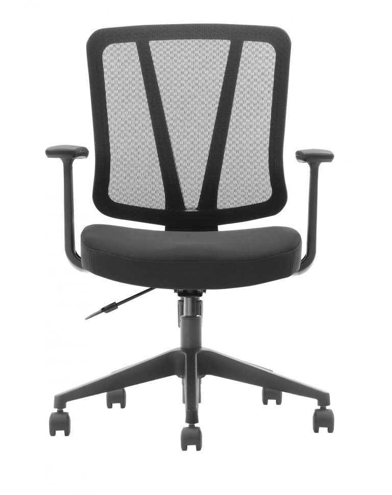 Chaise de bureau Denver classique - réglable ergonomiquement - tissu résille - noir
