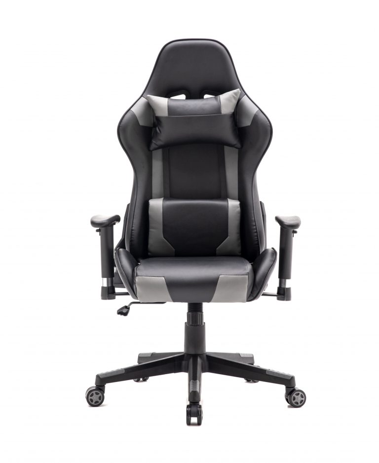 Chaise gaming Thomas - chaise de bureau racing style gaming - gris noir