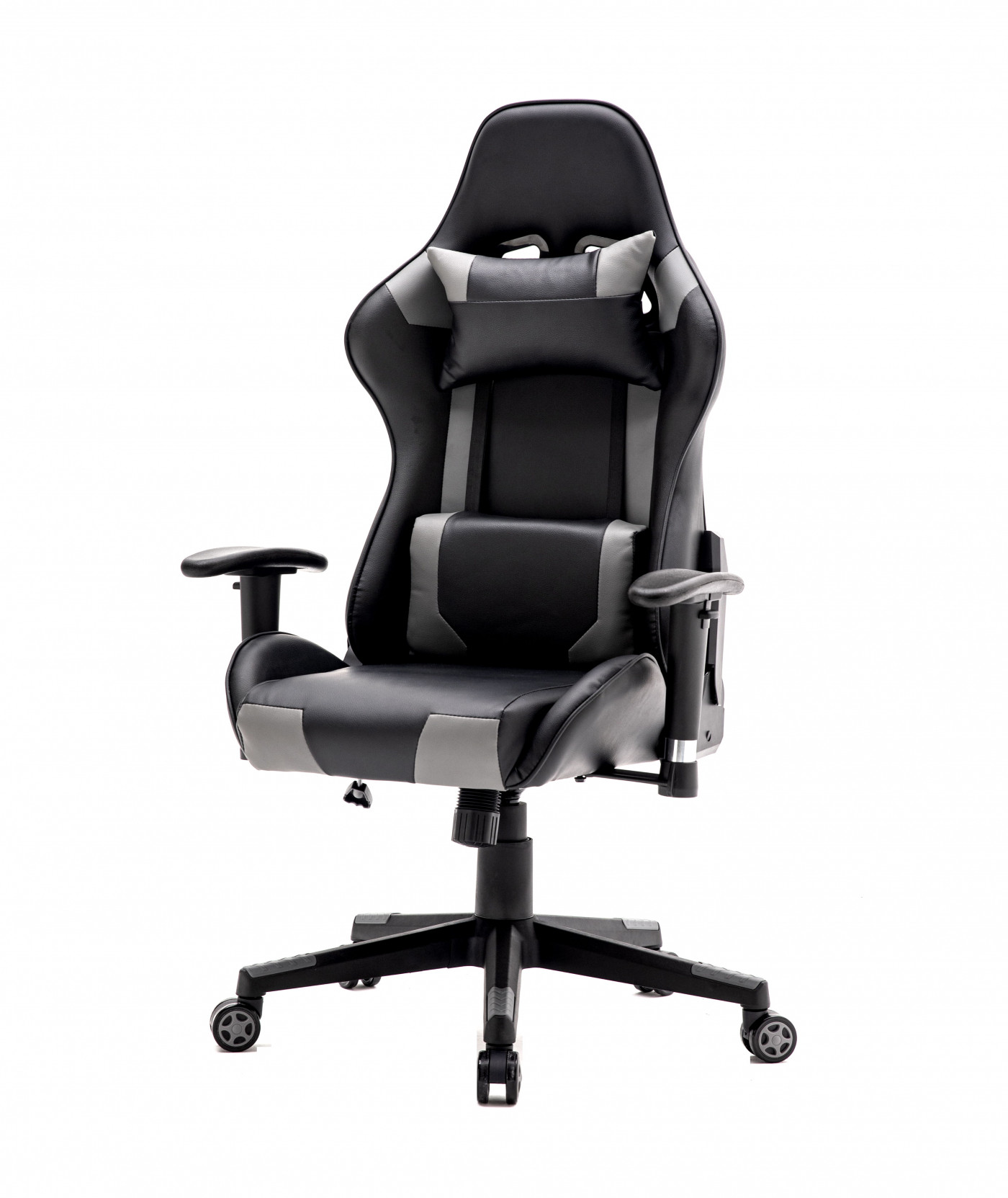 Chaise gaming Thomas - chaise de bureau racing style gaming - gris noir - image alternative