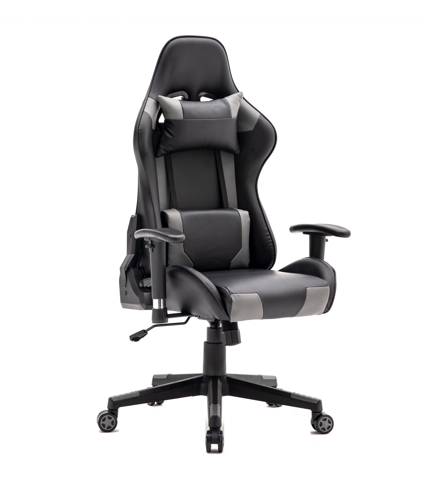 Chaise gaming Thomas - chaise de bureau racing style gaming - gris noir - VDD World FR Chaise gaming Thomas - chaise de bureau racing style gaming - gris noir - VDD World FR