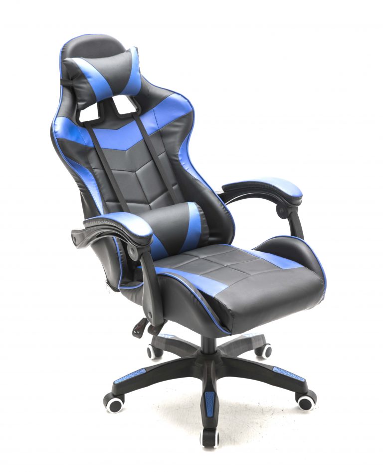 Chaise gaming Cyclone - chaise de bureau - chaise gaming racing - bleu noir