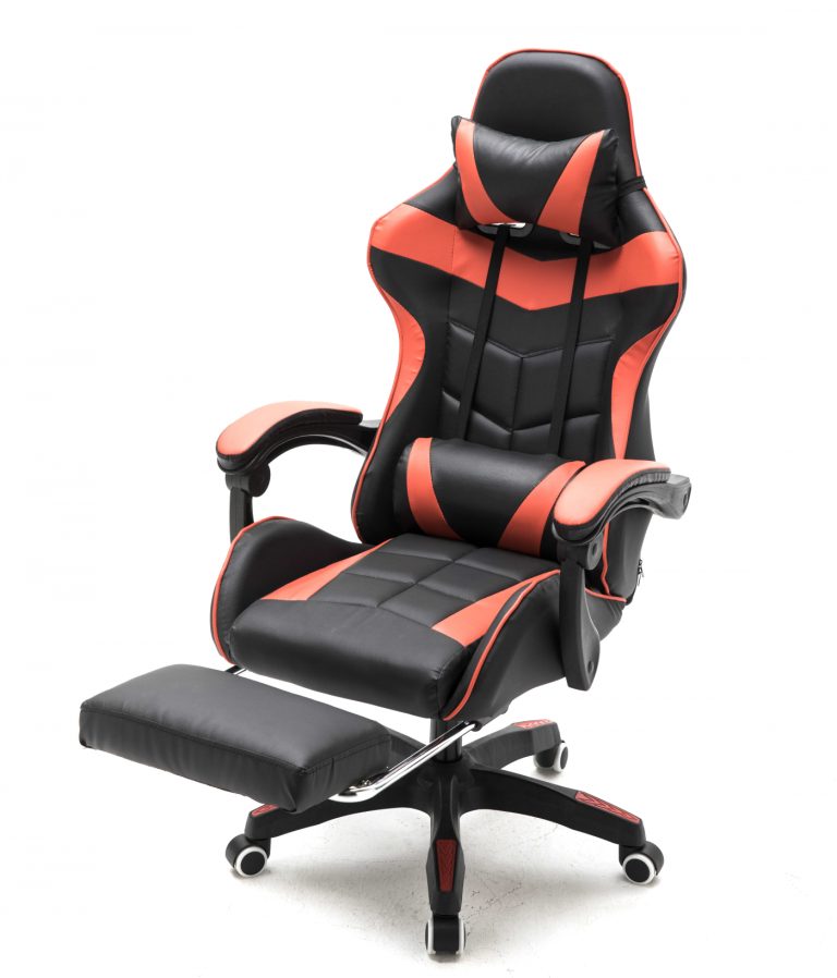 Chaise de jeu Cyclone avec repose-pieds - chaise de bureau - chaise de jeu de cours - image alternative