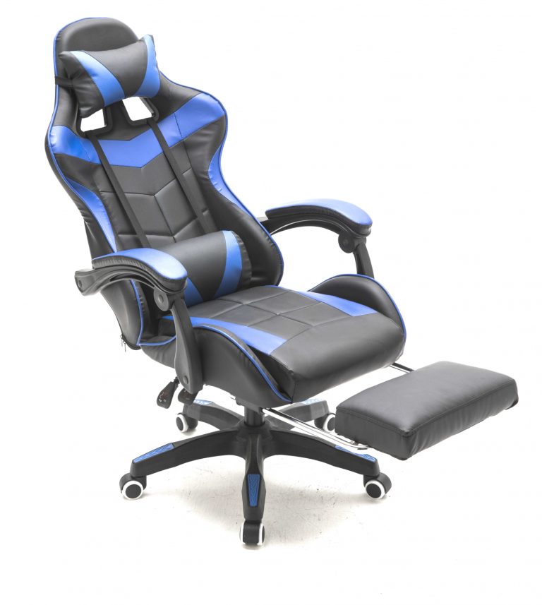 Chaise de jeu Cyclone avec repose-pieds - chaise de bureau - chaise de jeu de course - b - image alternative