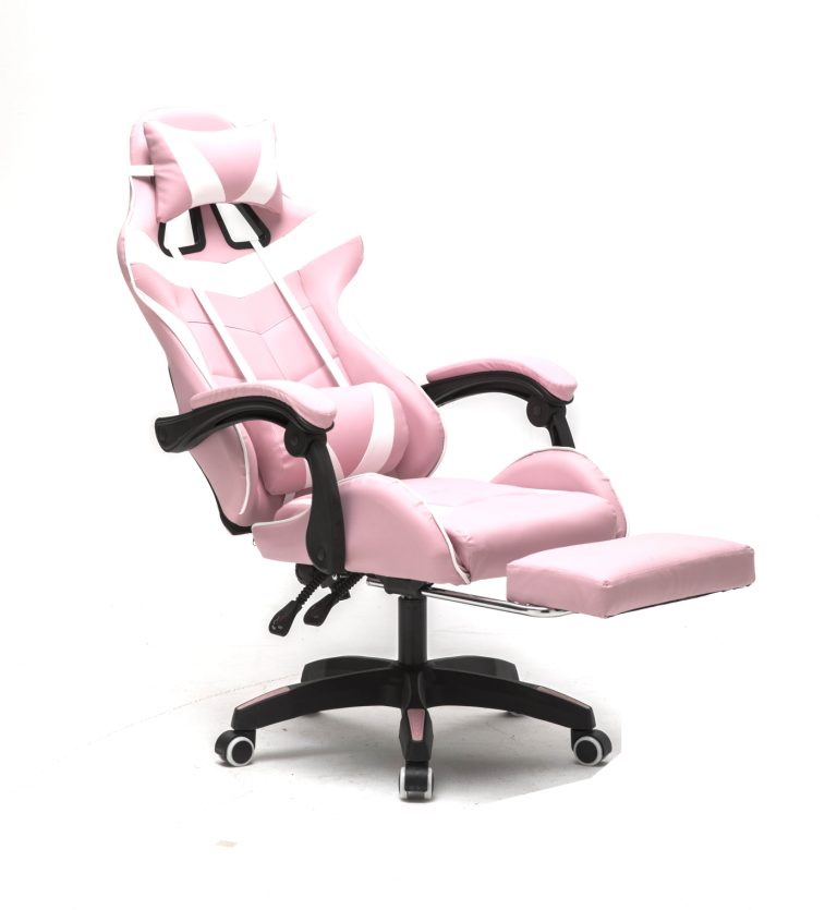 Chaise de jeu Cyclone avec repose-pieds - chaise de bureau - chaise de jeu de course - b - VDD World FR