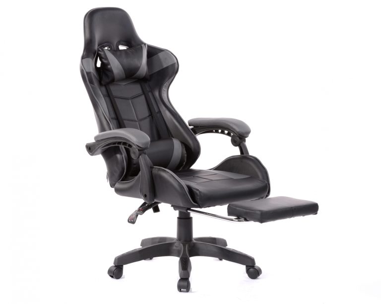 Chaise de jeu Cyclone avec repose-pieds - chaise de bureau - chaise de jeu de course - b - VDD World FR