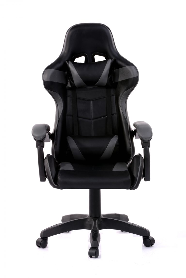Chaise de jeu Cyclone - chaise de bureau - chaise de jeu de course - gris noir